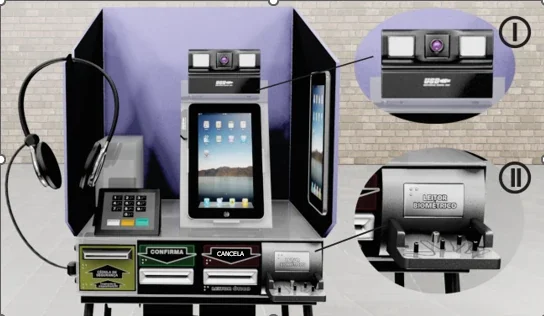 Equipamentos para reconhecimento da face e impessoes digitais